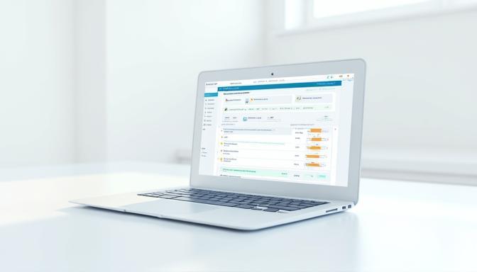 Innovative digital legal platform mockup